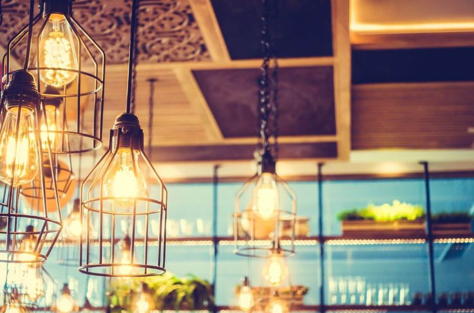 how to maximise your cafe fitout's lighting